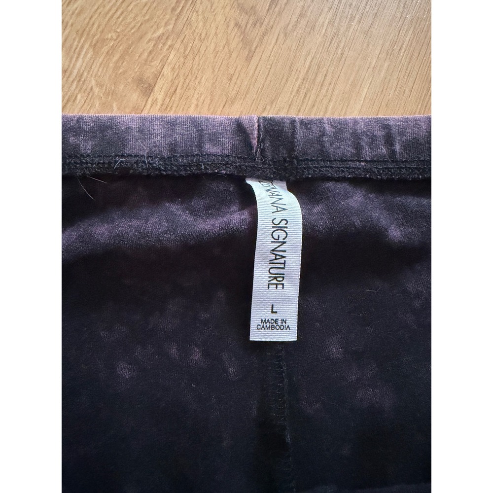 Zenana Signature Purple Mineral Wash Flare Pants Bell Bottom Leggings Large - Picture 4 of 5